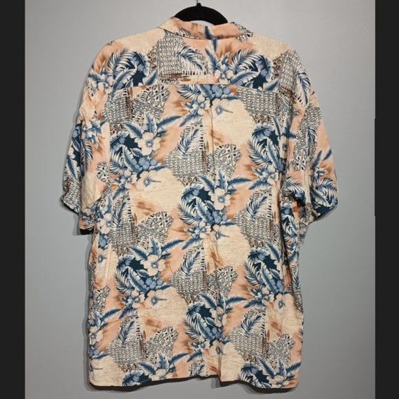 Vintage-80s Career Club Hawaiian Button Up Shirt (Men's Size Large) - Picture 4 of 4